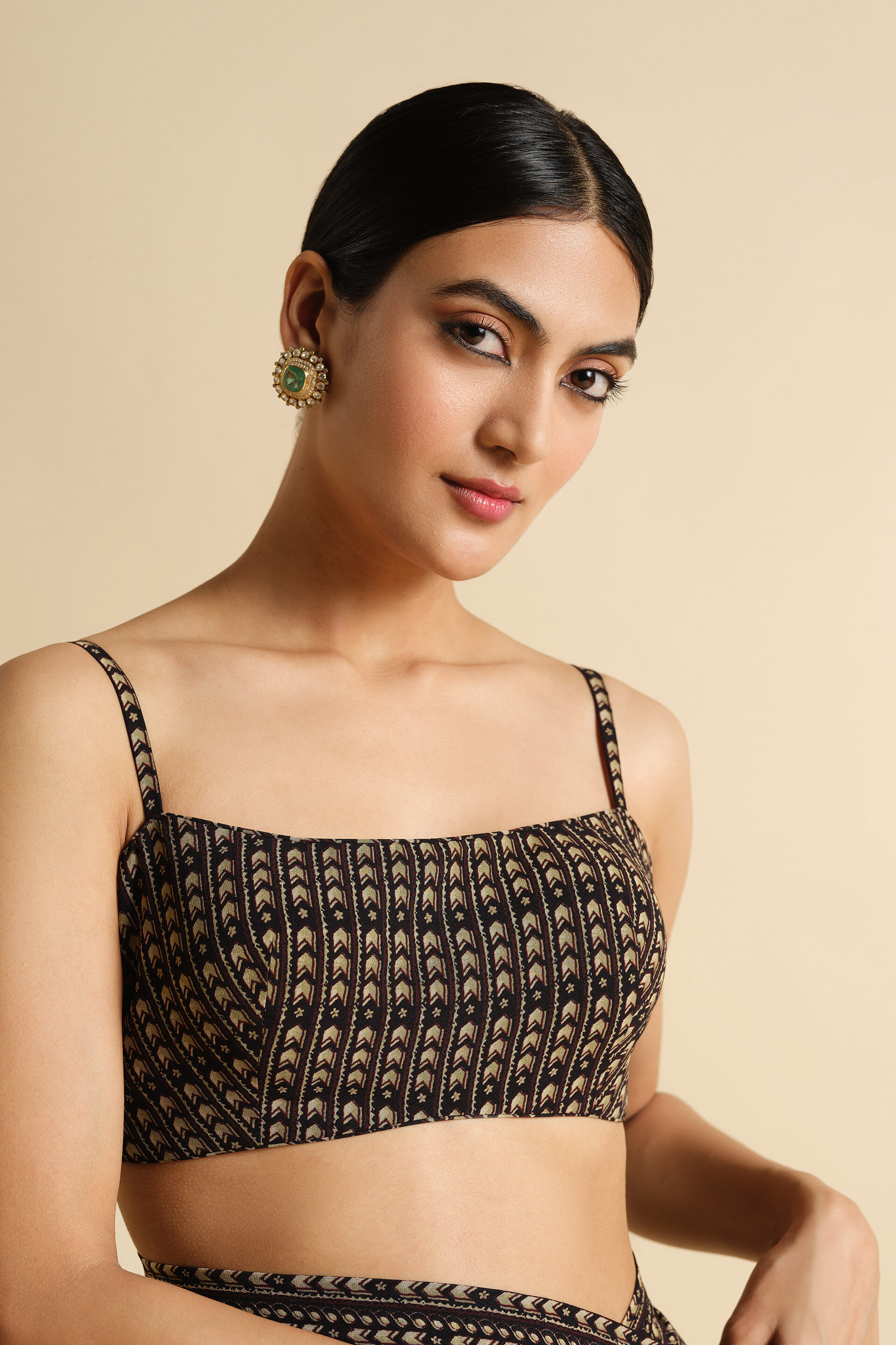 Kshipa Georgette Saree - Black, Black, image 4